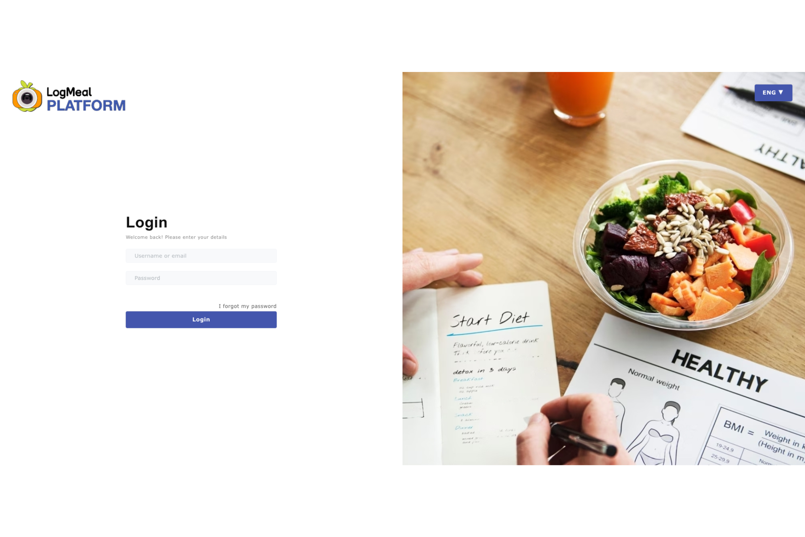 LogMeal-Platform-login